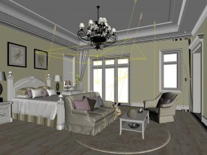 beautifully stylish and luxurious bedrooms 44 3D Model