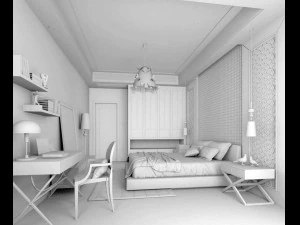 beautifully stylish and luxurious bedrooms 47 3D Model