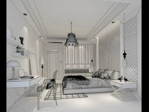 beautifully stylish and luxurious bedrooms 47 3D Model