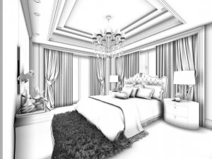 beautifully stylish and luxurious bedrooms 54 3D Model