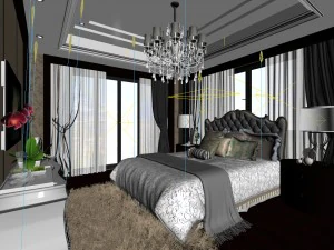 beautifully stylish and luxurious bedrooms 54 3D Model