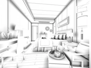 beautifully stylish and luxurious bedrooms 61 3D Model