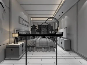beautifully stylish and luxurious bedrooms 61 3D Model