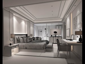 beautifully stylish and luxurious bedrooms 63 Model 3D