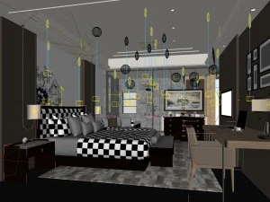 красиво стильні та розкішні спальні 63 3D Модель