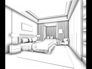 beautifully stylish and luxurious bedrooms 64 3D मॉडल