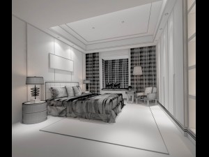 beautifully stylish and luxurious bedrooms 64 3D मॉडल