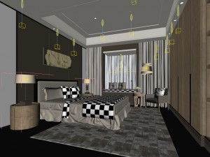 beautifully stylish and luxurious bedrooms 64 3D मॉडल