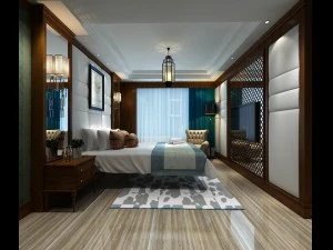 wunderschön stilvolle und luxuriöse Schlafzimmer 65 3D Modell