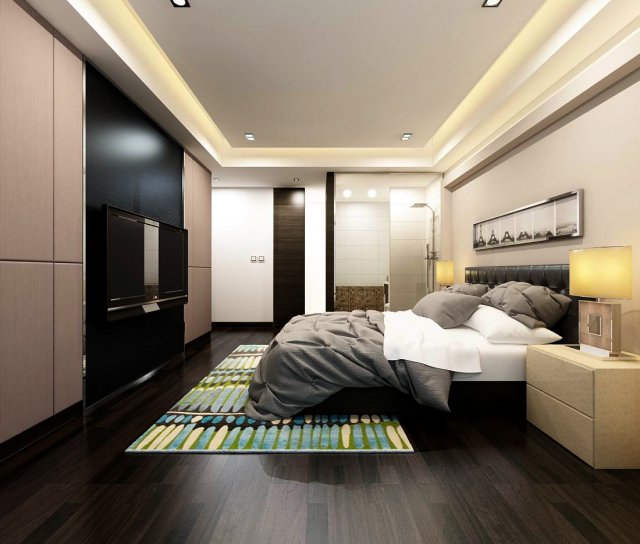 beautifully stylish and luxurious bedrooms 66 Modello 3D .c4d .max .obj .3ds .fbx .stl .blend