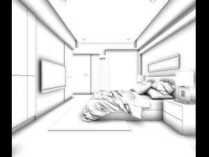 beautifully stylish and luxurious bedrooms 66 3D Model