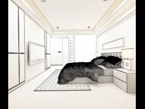 beautifully stylish and luxurious bedrooms 66 3D Model