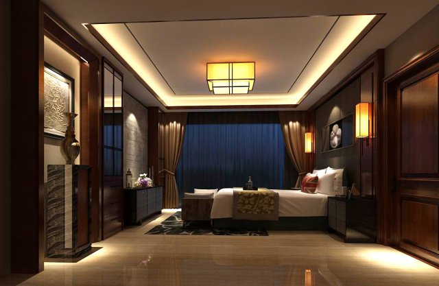 beautifully stylish and luxurious bedrooms 69 3D Model .c4d .max .obj .3ds .fbx .stl .blend 