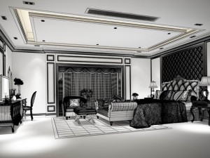 beautifully stylish and luxurious bedrooms 70 3D मॉडल