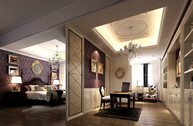 beautifully stylish and luxurious bedrooms 71 3D मॉडल .c4d .max .obj .3ds .fbx .stl .blend 