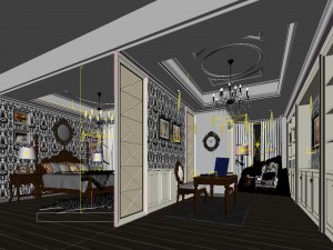 beautifully stylish and luxurious bedrooms 71 3D मॉडल