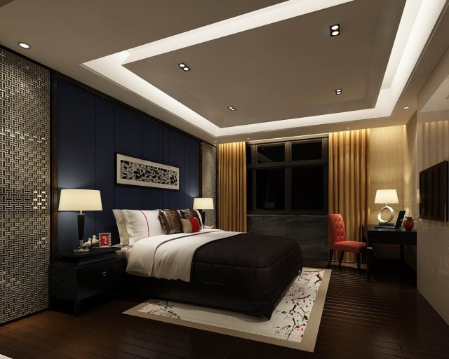 beautifully stylish and luxurious bedrooms 72 3D-Modell .c4d .max .obj .3ds .fbx .stl .blend 