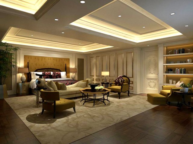 beautifully stylish and luxurious bedrooms 74 3D 모델 .c4d .max .obj .3ds .fbx .stl .blend 