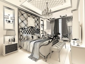 beautifully stylish and luxurious bedrooms 75 3D Model