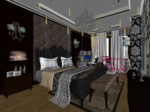 beautifully stylish and luxurious bedrooms 75 3D Model