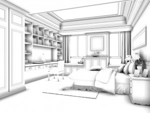 beautifully stylish and luxurious bedrooms 77 3D Model