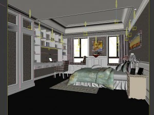 beautifully stylish and luxurious bedrooms 77 3D Model