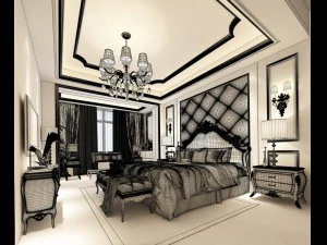 beautifully stylish and luxurious bedrooms 94 3D Model