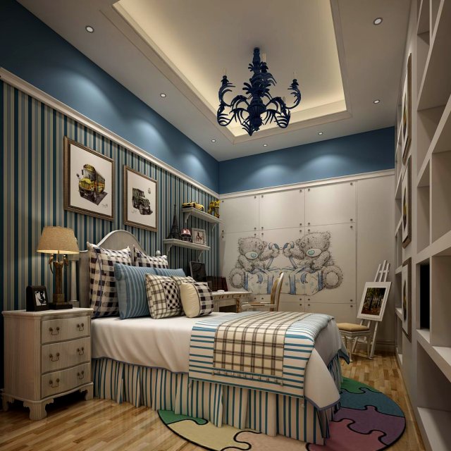 beautifully stylish and luxurious bedrooms 95 3D-Modell .c4d .max .obj .3ds .fbx .stl .blend 