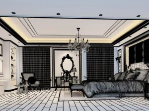 beautifully stylish and luxurious bedrooms 97 3D Model