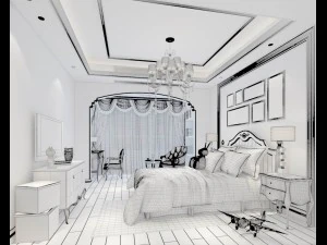 beautifully stylish and luxurious bedrooms 98 3D Model