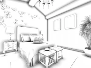 beautifully stylish and luxurious bedrooms 105 3D Model