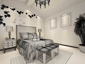 beautifully stylish and luxurious bedrooms 105 3D 모델