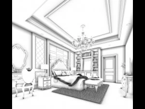 beautifully stylish and luxurious bedrooms 108 3D Model
