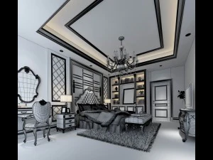beautifully stylish and luxurious bedrooms 108 3D Model