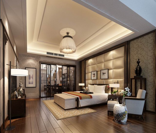 beautifully stylish and luxurious bedrooms 110 Model 3D .c4d .max .obj .3ds .fbx .stl .blend 
