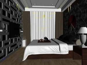 beautifully stylish and luxurious bedrooms 112 3D Model