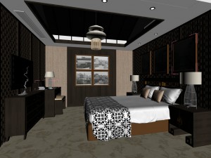 beautifully stylish and luxurious bedrooms 113 3D Model