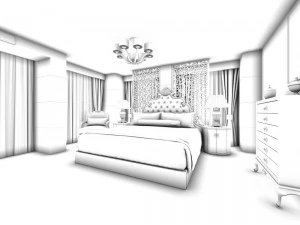 beautifully stylish and luxurious bedrooms 114 3D Model