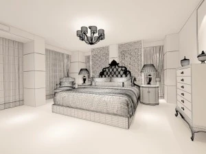 beautifully stylish and luxurious bedrooms 114 3D Model