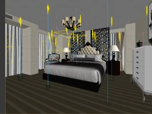 beautifully stylish and luxurious bedrooms 114 3D Model