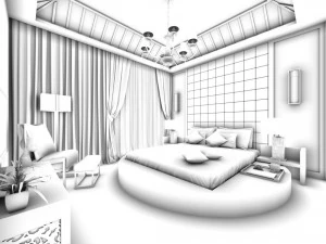 beautifully stylish and luxurious bedrooms 115 3D Model