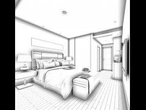 beautifully stylish and luxurious bedrooms 117 3D Model
