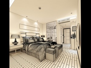 beautifully stylish and luxurious bedrooms 117 3D Model