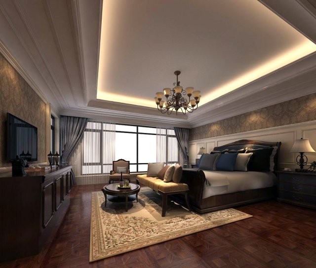 beautifully stylish and luxurious bedrooms 118 3D 模型 .c4d .max .obj .3ds .fbx .stl .blend 