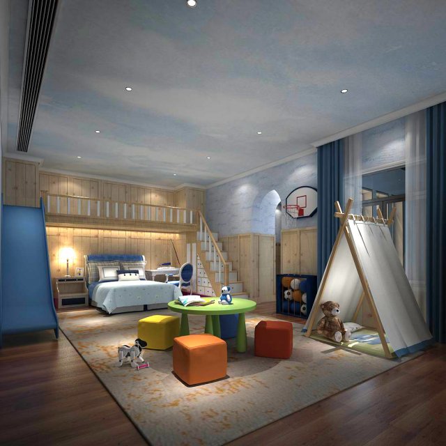 beautifully stylish and luxurious bedrooms 121 Model 3D .c4d .max .obj .3ds .fbx .stl .blend 