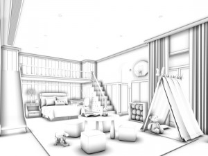 beautifully stylish and luxurious bedrooms 121 Model 3D