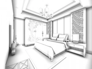 beautifully stylish and luxurious bedrooms 123 3D Model