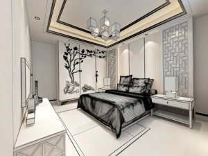 beautifully stylish and luxurious bedrooms 123 3D Model