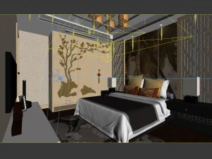 beautifully stylish and luxurious bedrooms 123 3D Model
