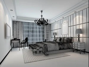 beautifully stylish and luxurious bedrooms 124 3D Model